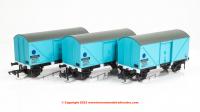 R60115 Hornby 12 Ton Fish Van Triple Pack in BR Blue livery - Era 6